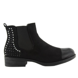 JAX3251 schwarze Jodhpur-Stiefel mit Nieten 1