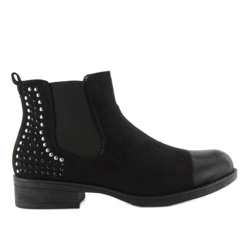 JAX3251 schwarze Jodhpur-Stiefel mit Nieten 1