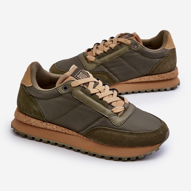 Herren-Sneaker Memory Foam System Big Star NN174325 Khaki grün 1