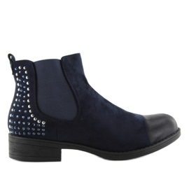 JAX3251 Blaue Jodhpur-Stiefel mit Nieten marineblau 1