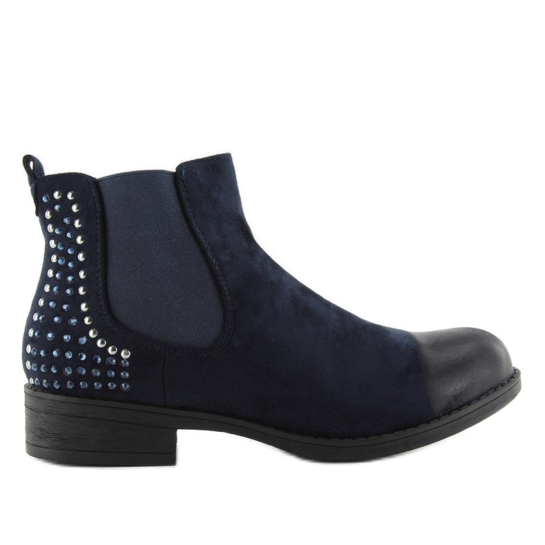 JAX3251 Blaue Jodhpur-Stiefel mit Nieten marineblau 1