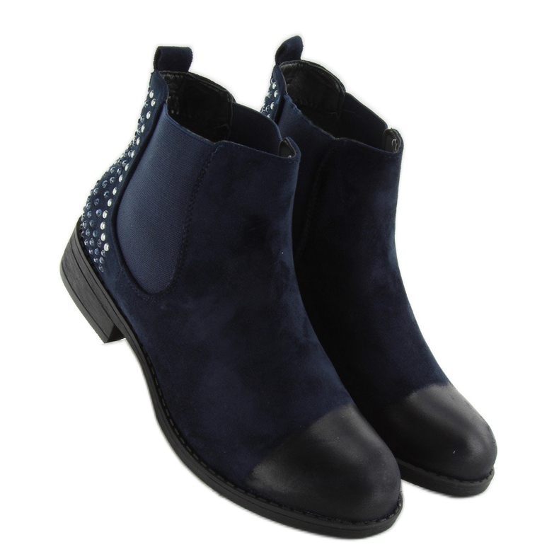 JAX3251 Blaue Jodhpur-Stiefel mit Nieten marineblau 2