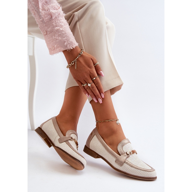 Ledermokassins mit Goldverzierung Maciejka 06442-25 Gold golden 1