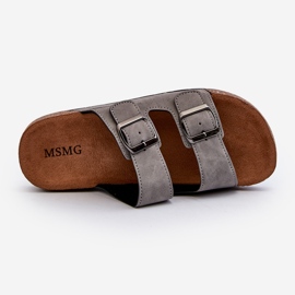 Herren-Flip-Flops mit Korksohle, Grau Rosawia 1