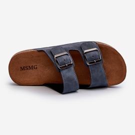 Herren-Flip-Flops mit Korksohle, marineblau Rosawia 1