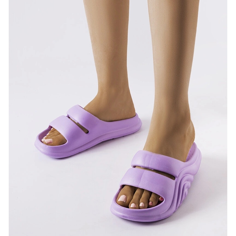 Geneve lila Gummi-Flip-Flops 1