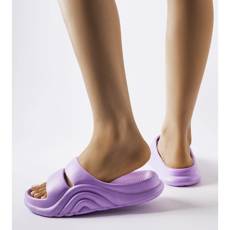 Geneve lila Gummi-Flip-Flops 2