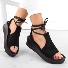 Schwarze Damen-Schnürsandalen Potocki 21331 1