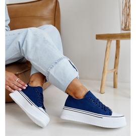 Marineblaue Bahira-Sneaker mit dicker Sohle 1