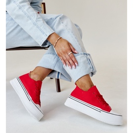 Rote Bahira-Sneaker mit dicker Sohle 1