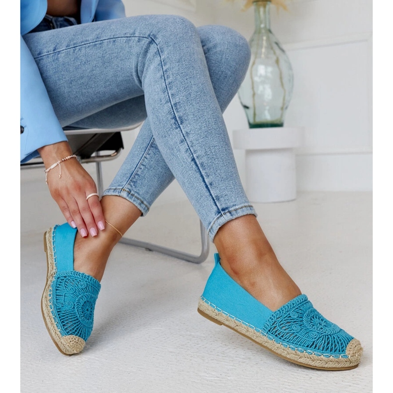 Blaue Espadrilles mit Kalba-Stickerei 1