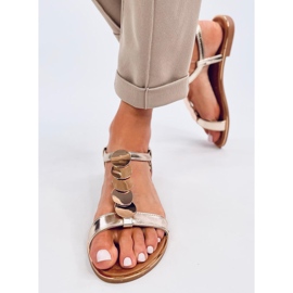 Ennes Gold-Sandalen mit Goldverzierung golden 2