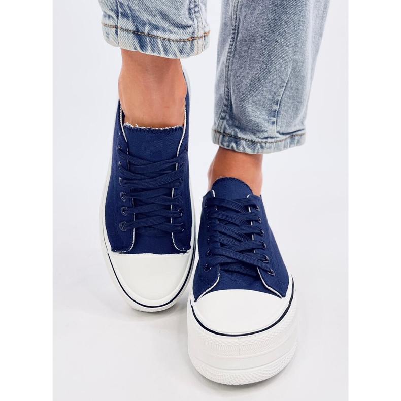 Loic Navy-Sneaker mit hoher Sohle blau 1