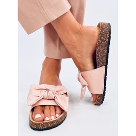 Bussi Rosa Korkhausschuhe mit Schleife 1