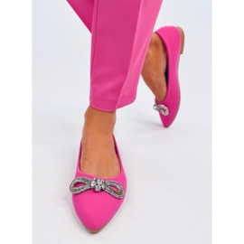 Ballerinas mit Zirkonen Duvall Fuchsia rosa 1