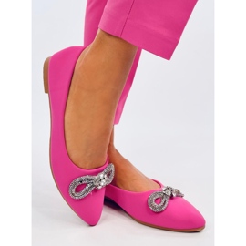 Ballerinas mit Zirkonen Duvall Fuchsia rosa 2