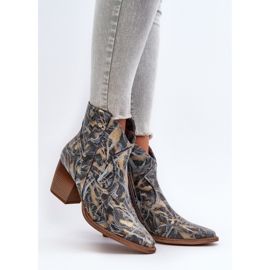 Damen-Cowboystiefel aus Leder mit hohem Absatz Maciejka 05776-13 Blau 2