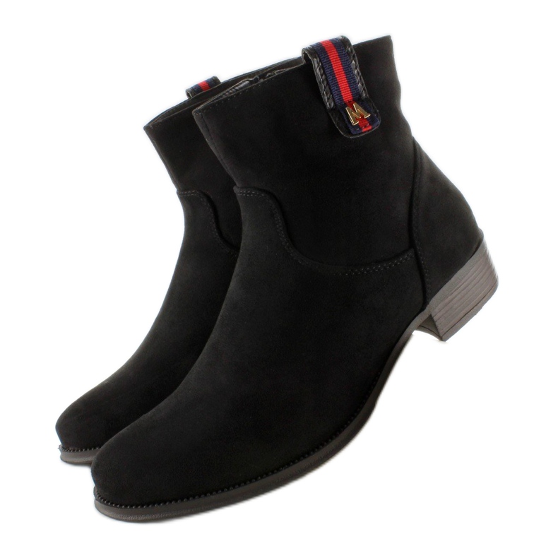 Chelsea Boots aus Wildleder mit elegantem Einsatz schwarz 2