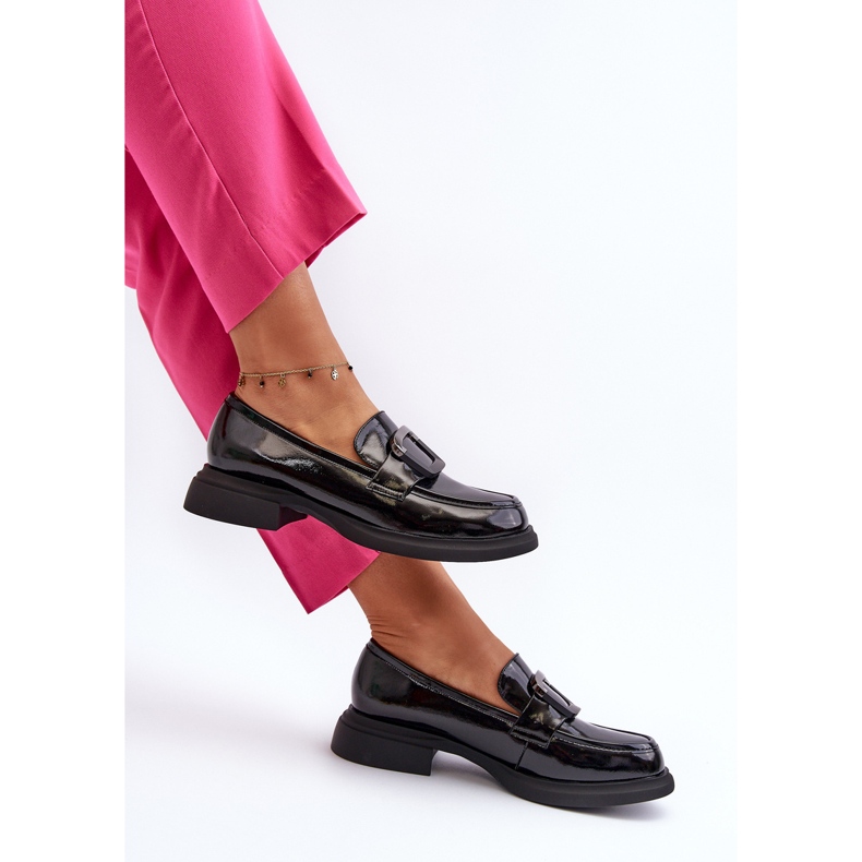 Vinceza Damen-Mokassins aus Lackleder in Schwarz von Fidodia 1