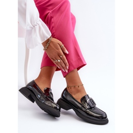 Vinceza Damen-Mokassins aus Lackleder in Schwarz von Fidodia 2