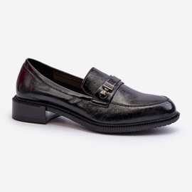 Vinceza Schwarze Lack-Loafer für Damen von Nerilaja 1