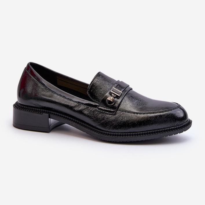 Vinceza Schwarze Lack-Loafer für Damen von Nerilaja 1