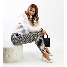 Silbermetallic-High-Heels mit Paume-Ledereinsatz silber- 1