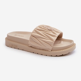 Damen-Flip-Flops auf der Big Star-Plattform NN274A746 Beige 1