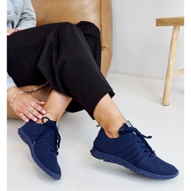 Marineblaue Shukornia-Sportsneaker 1