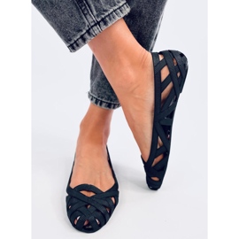 Meliski Chassa Schwarze durchbrochene Ballerinas 1