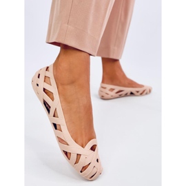Meliski Chassa Nude durchbrochene Ballerinas beige 3