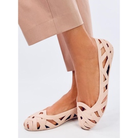 Meliski Chassa Nude durchbrochene Ballerinas beige 2