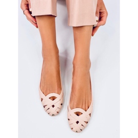 Meliski Chassa Nude durchbrochene Ballerinas beige 4