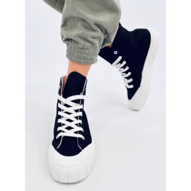 Rogers High-Top-Sneakers aus schwarzem Canvas 1