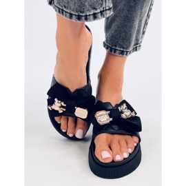 Brandis Schwarzgoldene Teddybär-Flip-Flops 1