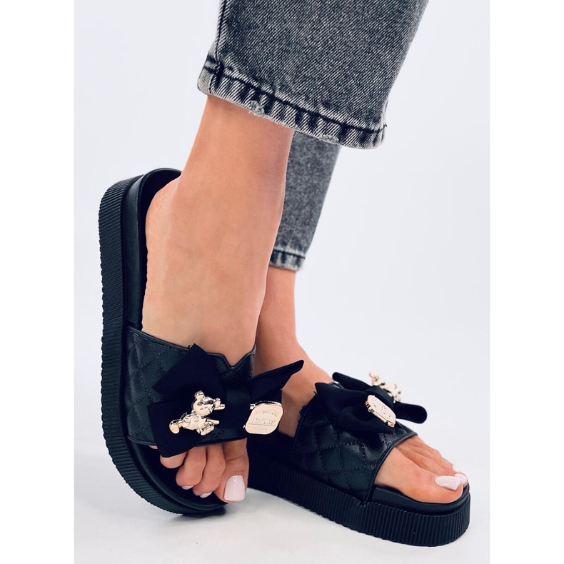 Brandis Schwarzgoldene Teddybär-Flip-Flops 2