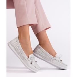 Goodin Weiße Loafer für Damen 1