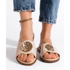 Goodin Elegante beige Damen-Flip-Flops 1