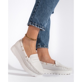 Goodin Stilvolle weiße Damenmokassins 2