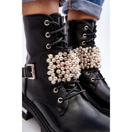 Isolierte Worker-Stiefeletten für Damen, verziert mit schwarzem Venizi 2