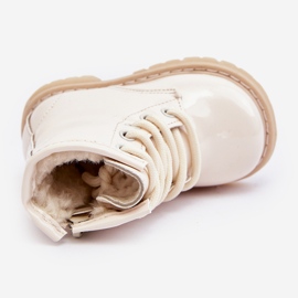 Kinderstiefeletten aus Lackleder mit Reißverschluss, Beige Tibbie 1