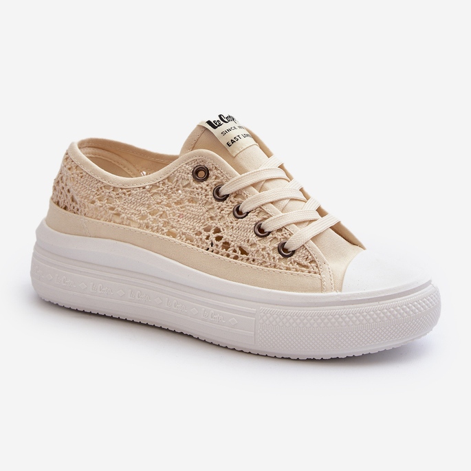 Spitzen-Damensneaker Lee Cooper LCW-23-44-1620 Beige 1