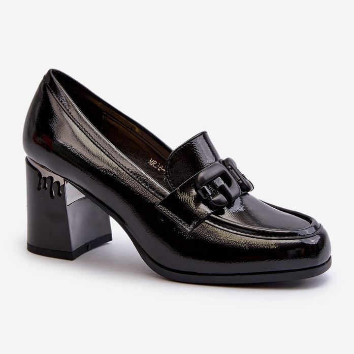 S.Barski Damenschuhe mit hohem Absatz, Lackschwarz D&amp;A MR38-973 1