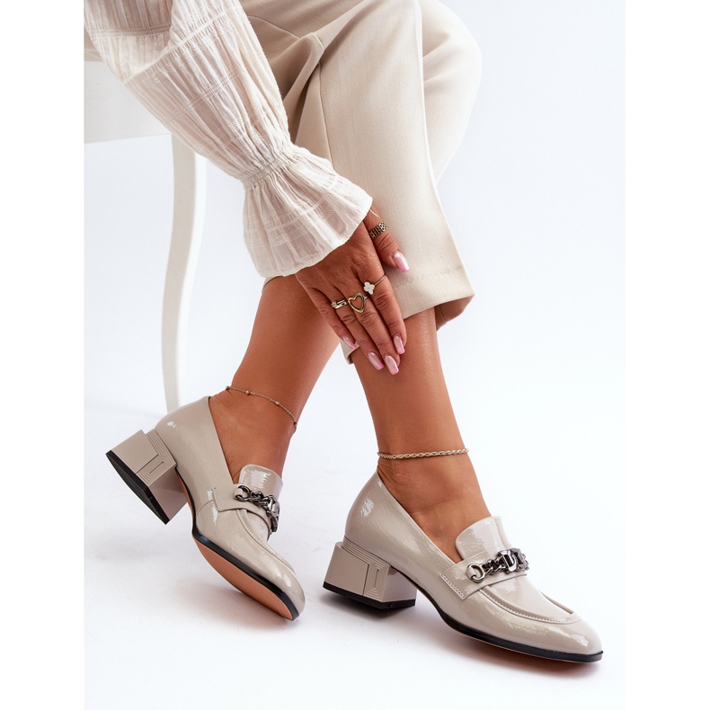 Lackpumps auf Blockgrau S.Barski MR38-960 1