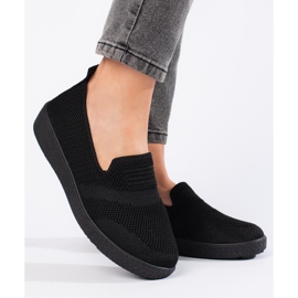 Schwarze Slip-On-Sneaker 1
