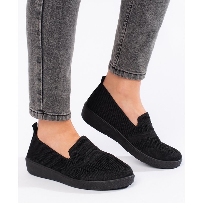 Schwarze Slip-On-Sneaker 2