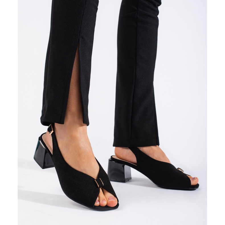 Goodin Elegante schwarze Sandaletten mit hohen Absätzen 1