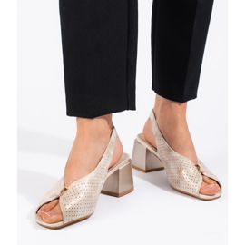 Goodin Elegante goldene Sandaletten mit hohen Absätzen 2