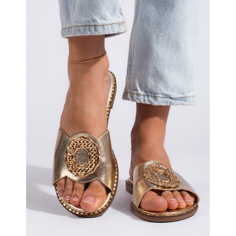 Goodin Goldene Hausschuhe für Frauen 1