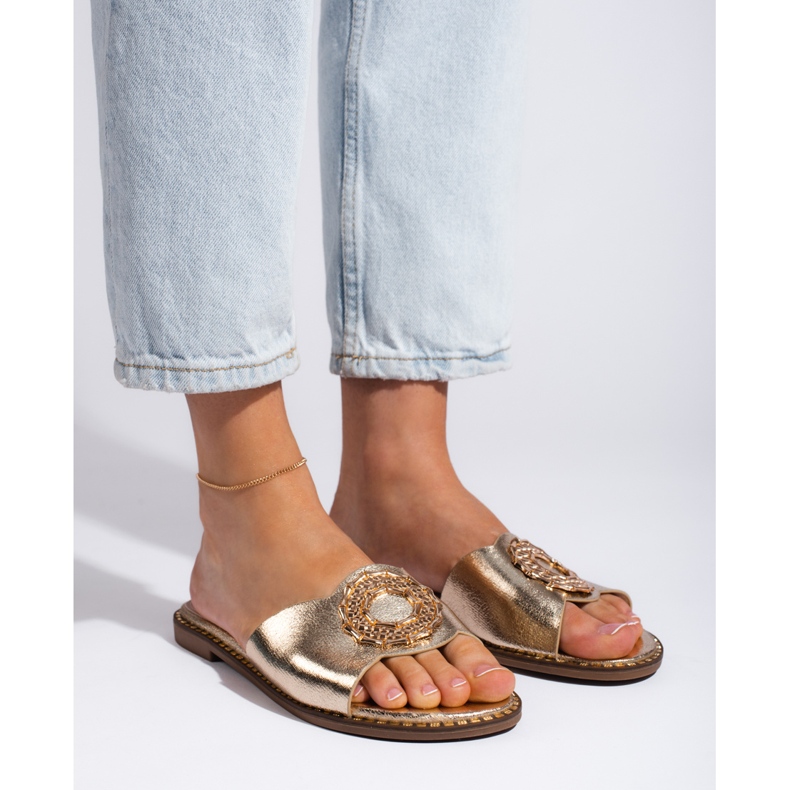 Goodin Goldene Hausschuhe für Frauen 2